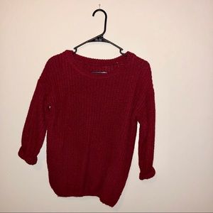 Red oversized sweater